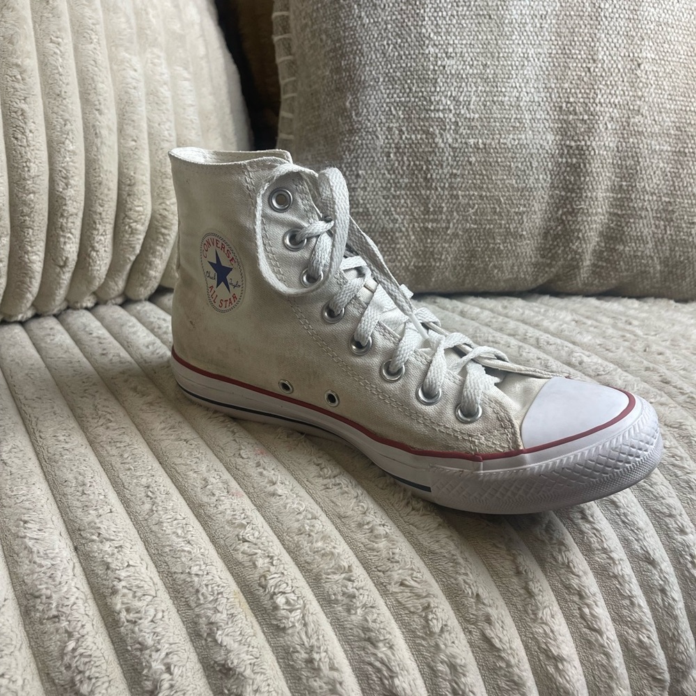 Converse Chuck Taylor All Star High Top Canvas White Unisex Shoes Men 6.5 WO 8.5 - Picture 3 of 8
